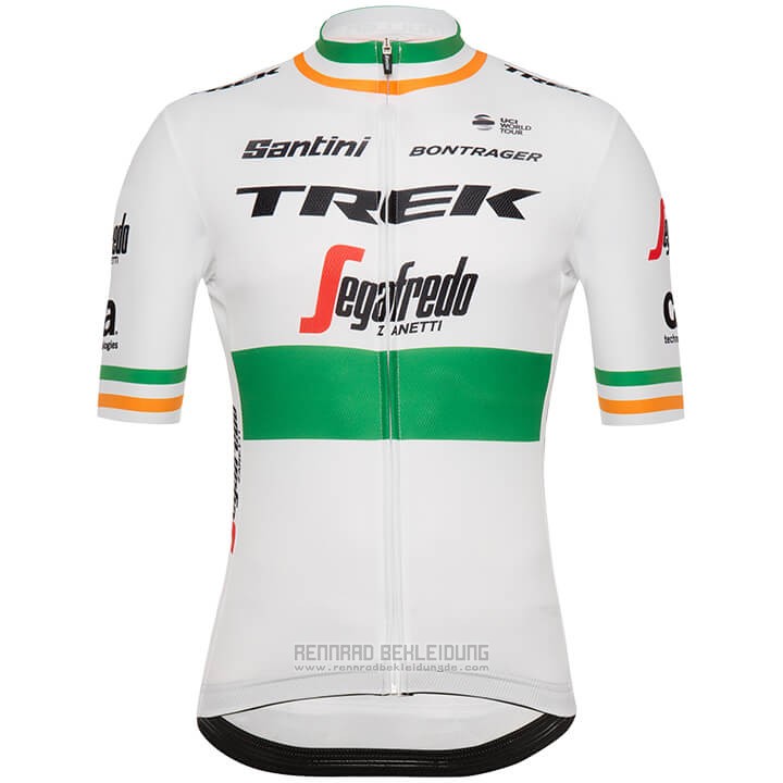 2018 Fahrradbekleidung Trek Segafredo Champion Irland Trikot Kurzarm und Tragerhose